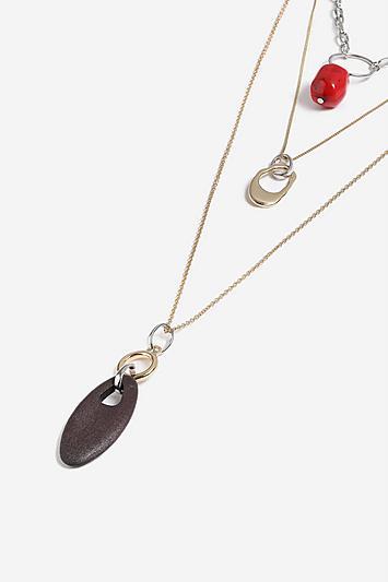 Topshop *organic Resin Multi-row Necklace