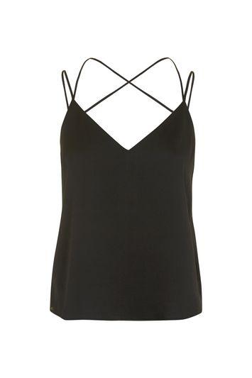 Topshop Satin Cross Back Cami