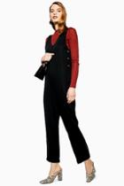 Topshop Slouchy Button Jumpsuit