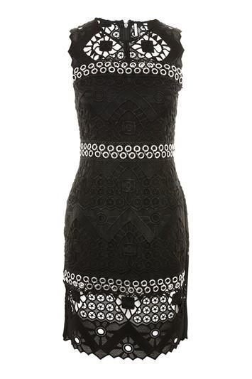 Topshop Rings Geometric Lace Mini Dress
