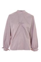 Topshop Twill Puff Sleeve Blouse