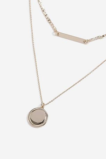 Topshop *coin And Bar Necklace