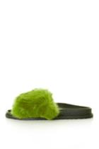 Topshop Furry Slide Sandals