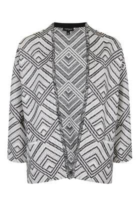 Topshop Fringe Aztec Jacket