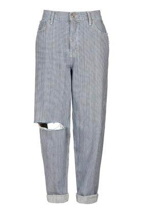 Topshop Moto Textured Oversized Boyfriend Jeans