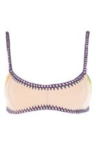 Topshop Ribbon Crochet Crop Bikini Top