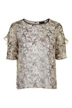 Topshop Woodland Ruffle Back Tee