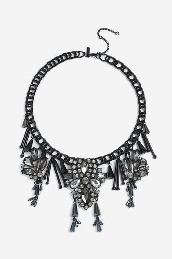 Topshop Black Magic Collar Necklace