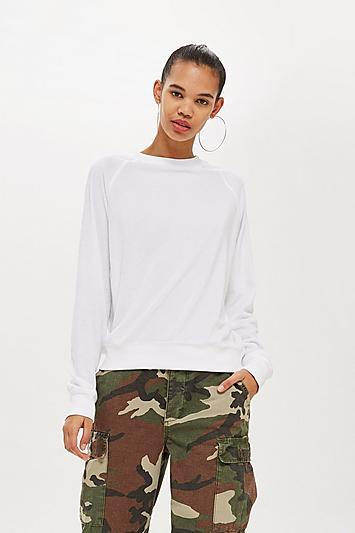 Topshop Towelling Sweatshirt