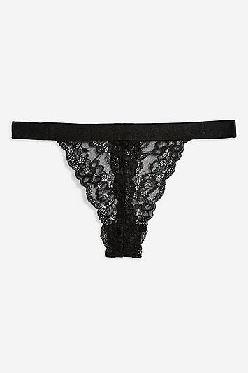 Topshop Black Lace Mini Knickers