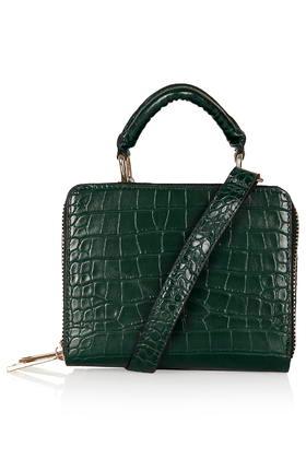 Topshop Croc-effect Boxy Bag