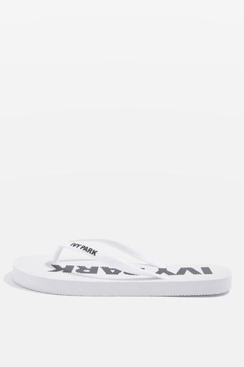 Topshop Logo Flip Flops By Ivy Park