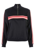 Topshop Striped Track Top