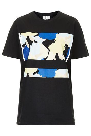 Topshop Abstract Flower Print Tee By Unique