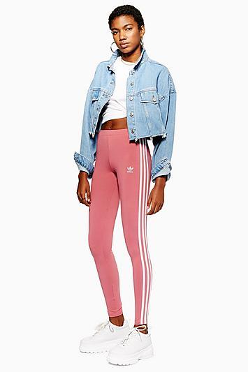 Topshop Three Stripe Leggings By Adidas