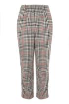 Topshop Check High Waisted Trousers