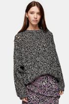 Topshop Considered Black Recycled Knitted Jumper