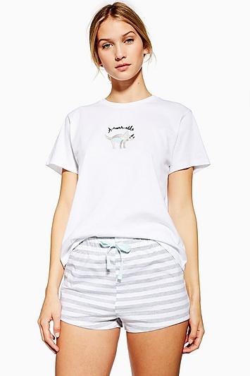 Topshop 'aroarable' Short Leg Pyjama Set