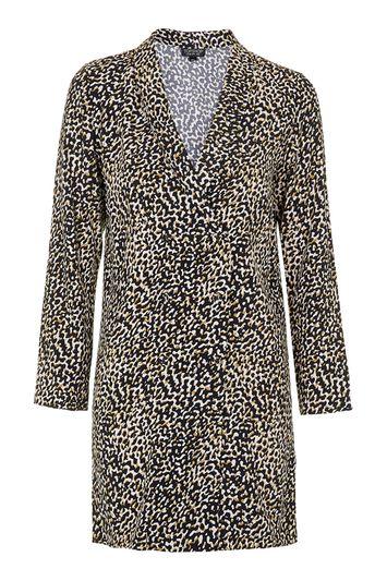 Topshop Printed Soft Tailored Blazer Dress