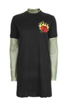 Topshop *patch T-shirt Dress By The Ragged Priest