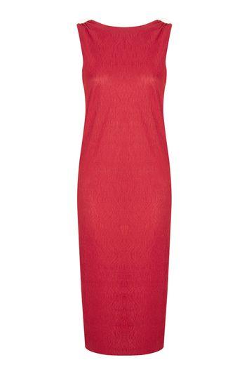 Topshop Crinkle Twist Back Midi Dress