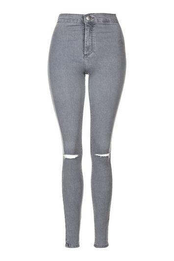 Topshop Moto Grey Rip Joni Jeans