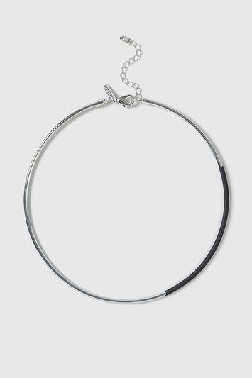 Topshop Clean Bar Rubber Torq Necklace