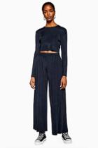 Topshop *knitted Wide Leg Trousers By Boutique