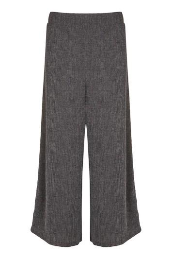 Topshop Petite Textured Wide Leg Trousers
