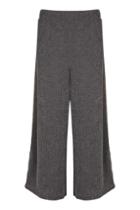 Topshop Petite Textured Wide Leg Trousers
