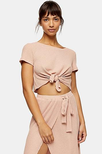 Mink Pink *pink Knot T-shirt By Mink Pink