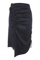 Topshop Ruched Midi Skirt