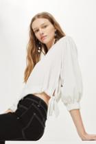 Topshop Tie Hem Soft Blouse
