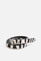 Topshop Zebra Skinny Keeper Belt