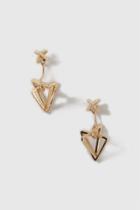 Topshop Prism Front And Back Earrings