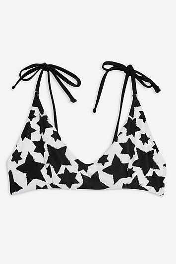 Topshop Star Print Bikini Top