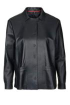 Topshop Leather Shirt Jacket By Boutique