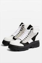 Topshop Karla White Chunky Lace Up Trainers