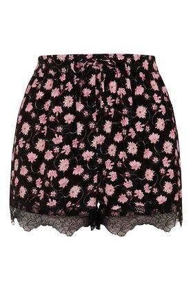 Topshop Floral Lace Trim Shorts