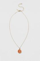 Topshop Orange Rhinestone Necklace