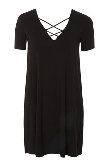 Topshop Lattice Front Swing Dress