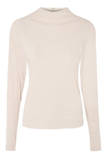 Topshop Twist Sleeve Rib Top