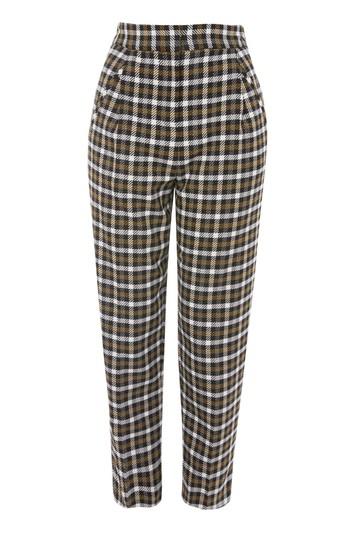 Topshop Checked Peg Trousers
