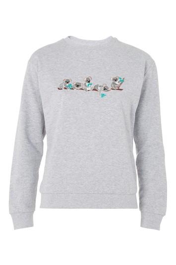 Topshop Koala Embroidered Sweatshirt By Tee & Cake