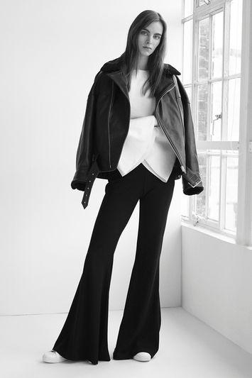 Topshop High Waist Circle Flare Trousers By Boutique
