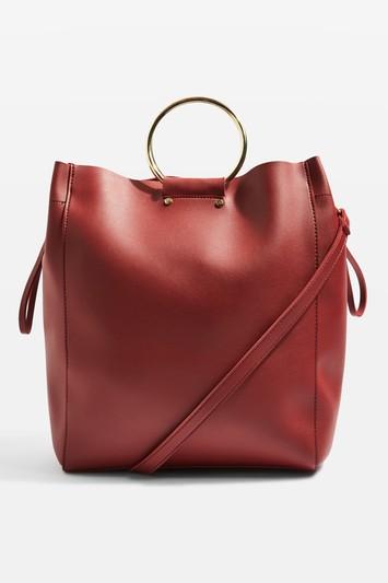 Topshop Pu Cross Body Shopper Bag