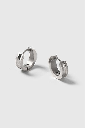 Topshop Tomboy Stainless Steel Hoop Earrings