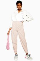 Topshop Pink Cuffed Utility Trousers