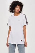 Topshop Tape Detail T-shirt By Champion
