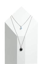 Topshop Two Stone Multi-row Necklace